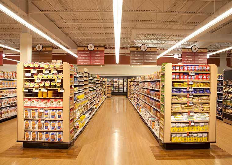 LED lighting and controls in grocery store environment