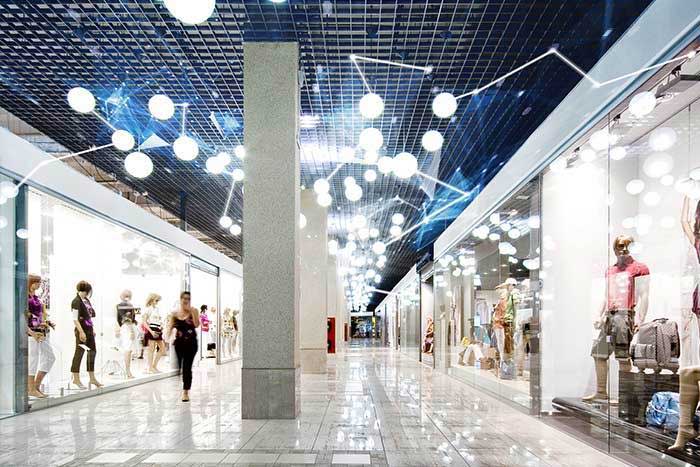 shopping mall with connected intelligent environment